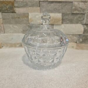 Crystal Glass Candy Jars with Lids - Clear